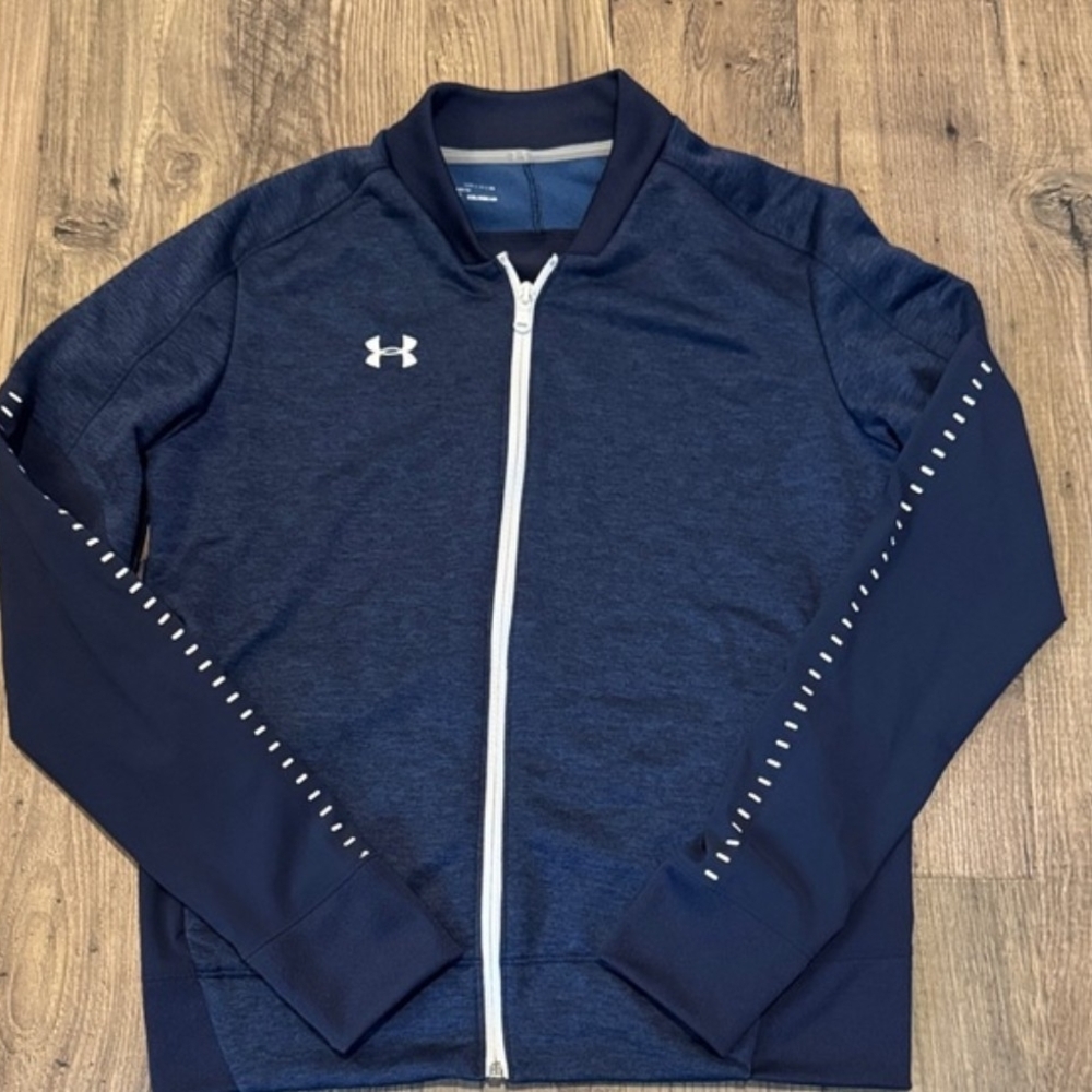 Under Armour Women's Medium Cold Gear Blue Women's Colorless Training Jacket